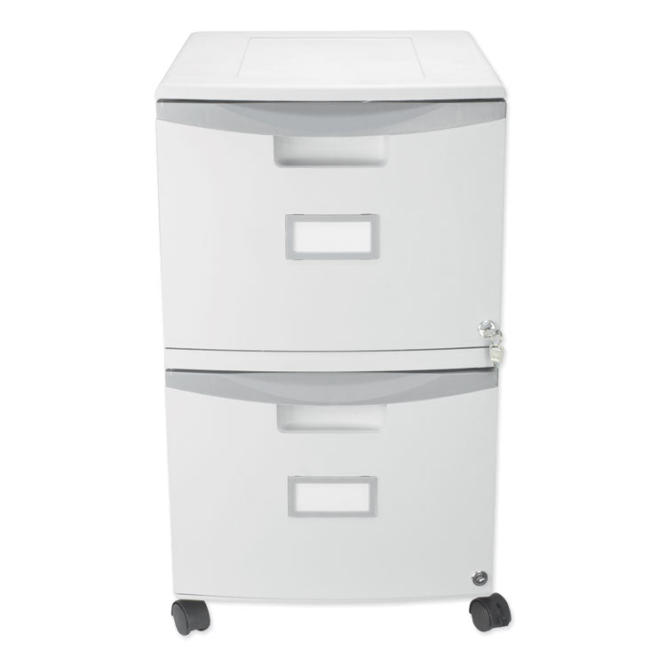 Two-Drawer Mobile Filing Cabinet, 2 Legal/letter-Size File Drawers, Gray, 14.75" X 18.25" X 26" 1