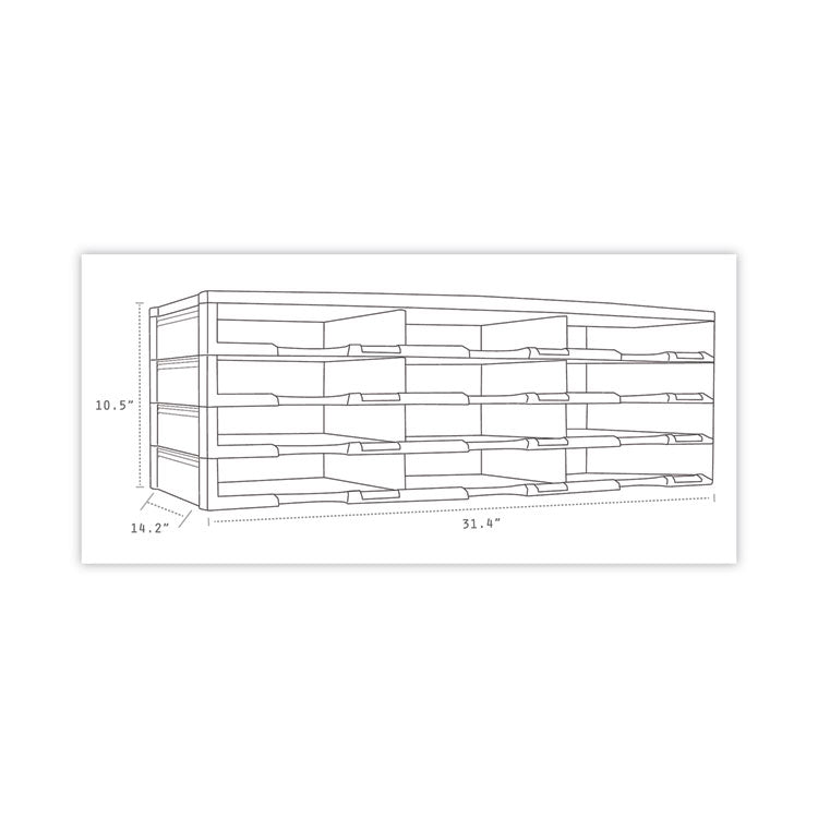 Storex Literature Organizer, 12 Compartments, 10.63 x 13.3 x 31.4, Black 3