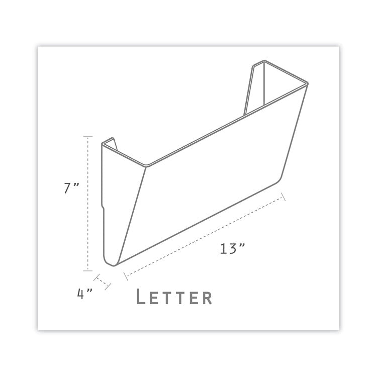 Wall File, 3 Sections, Letter Size, 13" x 4" x 14",  Clear, 3/Set 5