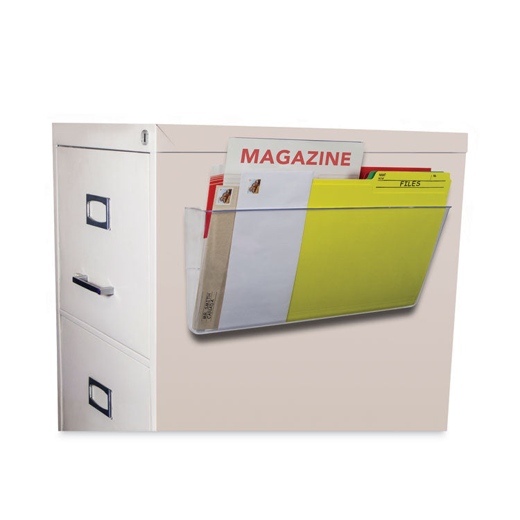 Unbreakable Magnetic Wall File, Legal/Letter Size, 16" x 4" x 7", Clear 3