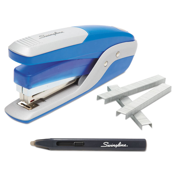 Quick Touch Stapler Value Pack, 28-Sheet Capacity, Blue/silver 1