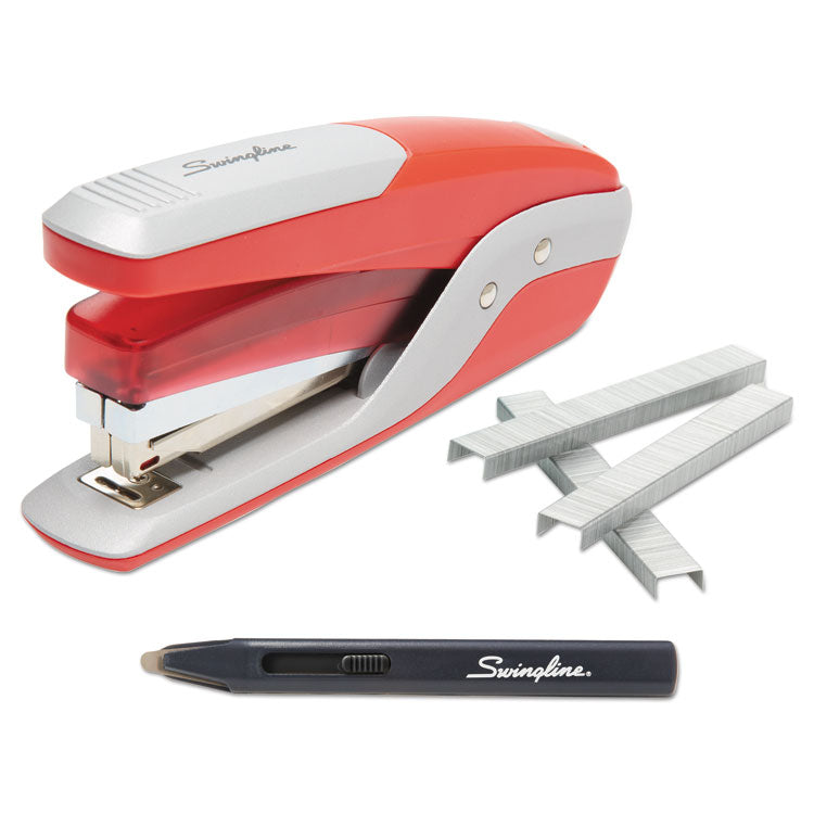 Quick Touch Stapler Value Pack, 28-Sheet Capacity, Red/silver 1