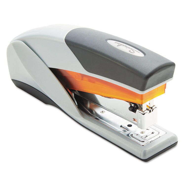 Optima 25 Reduced Effort Stapler, 25-Sheet Capacity, Gray/orange 2