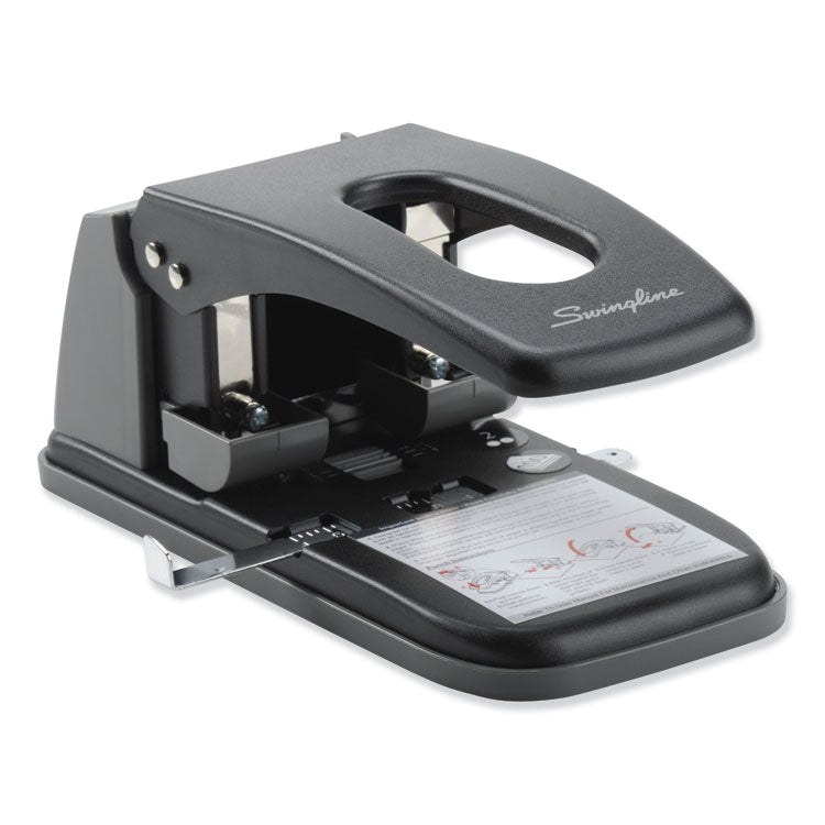 100-Sheet High Capacity Two-Hole Punch, Fixed Centers, 9/32" Holes, Black/gray 1