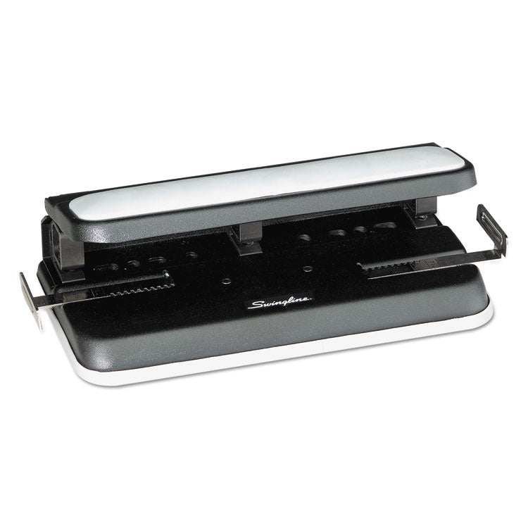 32-Sheet Easy Touch Two- To Three-Hole Punch With Cintamatic Centering, 9/32" Holes, Black/gray 1