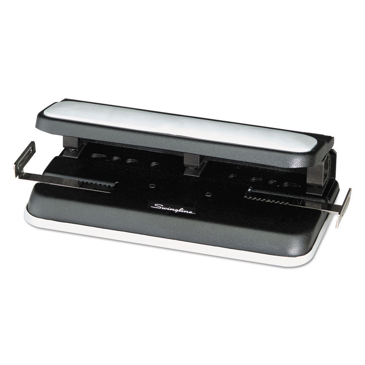 32-Sheet Easy Touch Two- To Three-Hole Punch With Cintamatic Centering, 9/32" Holes, Black/gray 2