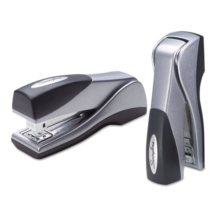 Optima Grip Compact Stapler, 25-Sheet Capacity, Silver 3