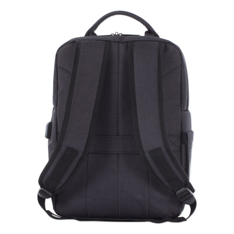 Cadence 2 Section Business Backpack, Fits Devices Up to 15.6", Polyester, 6 x 6 x 17, Charcoal 2