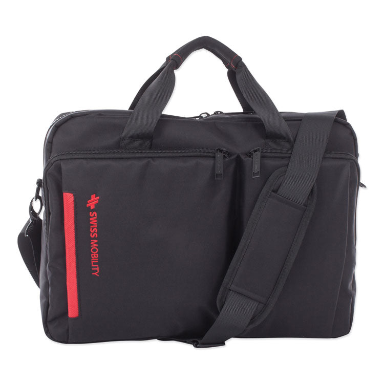 Stride Executive Briefcase, Fits Devices Up to 15.6", Polyester, 4 x 4 x 11.5, Black 1