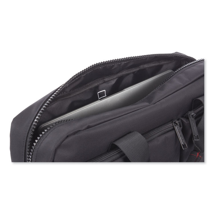 Stride Executive Briefcase, Fits Devices Up to 15.6", Polyester, 4 x 4 x 11.5, Black 4