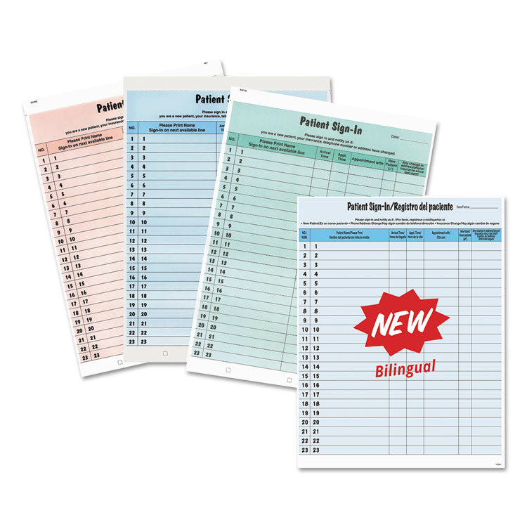 Hipaa Labels, Patient Sign-In, 8.5 X 11, Blue, 23/sheet, 125 Sheets/pack 2