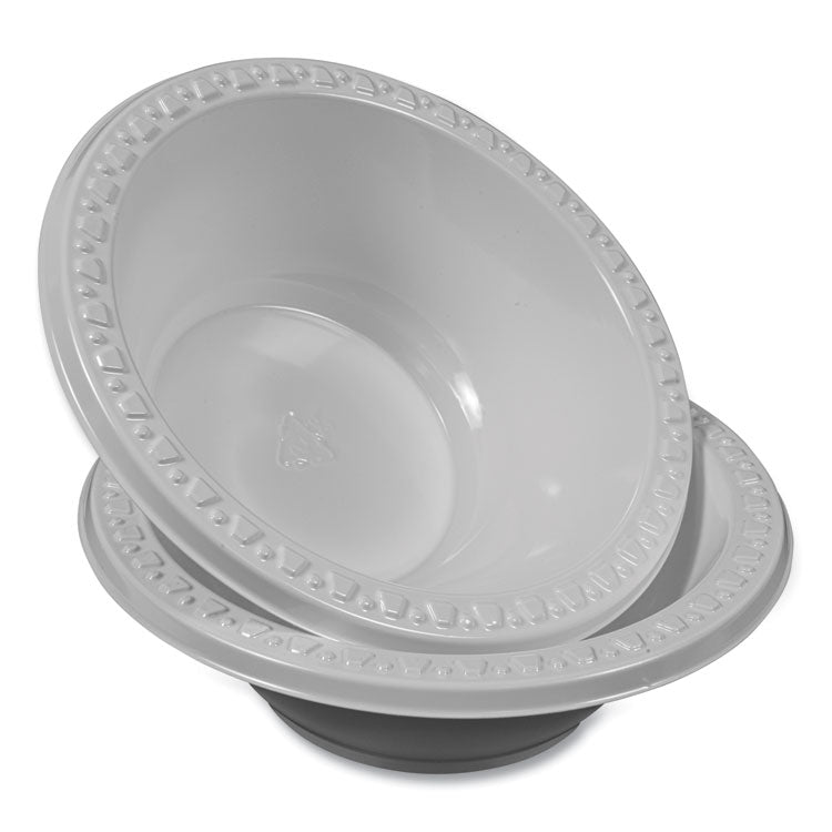 Plastic Dinnerware, Bowls, 12 Oz, White, 125/pack 5