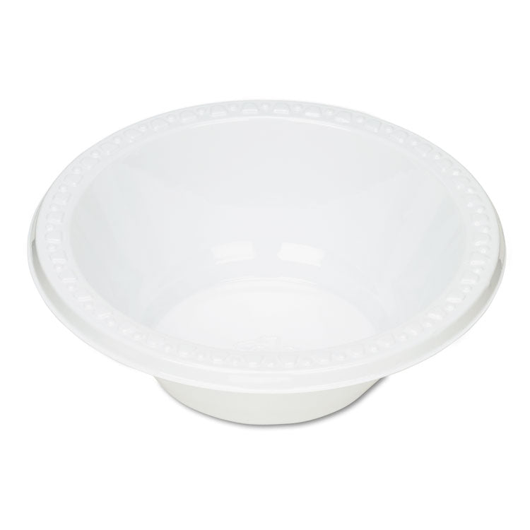 Plastic Dinnerware, Bowls, 12 Oz, White, 125/pack 1