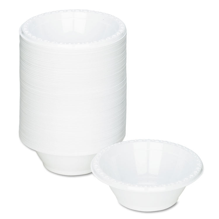 Plastic Dinnerware, Bowls, 5 Oz, White, 125/pack 2