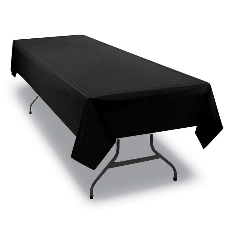 Table Set Rectangular Table Covers, Heavyweight Plastic, 54" X 108", Black, 6/pack 6