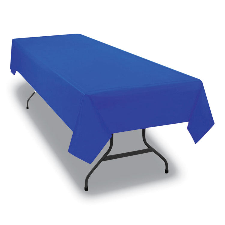 Table Set Rectangular Table Cover, Heavyweight Plastic, 54" X 108", Blue, 6/pack 6