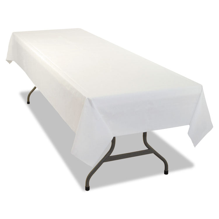 Table Set Rectangular Table Covers, Heavyweight Plastic, 54" X 108", White, 24/carton 1