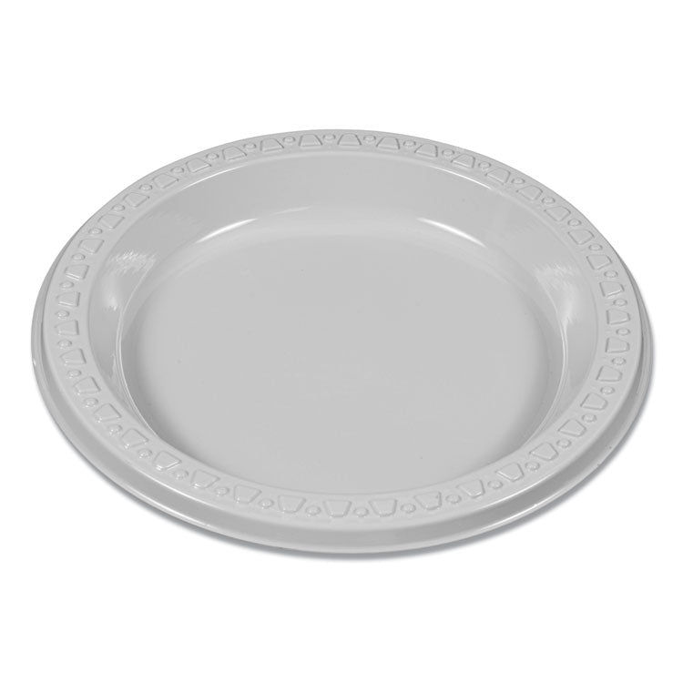 Plastic Dinnerware, Plates, 6" Dia, White, 125/pack 4