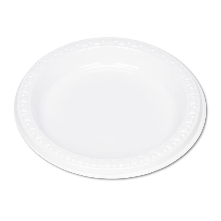 Plastic Dinnerware, Plates, 6" Dia, White, 125/pack 1