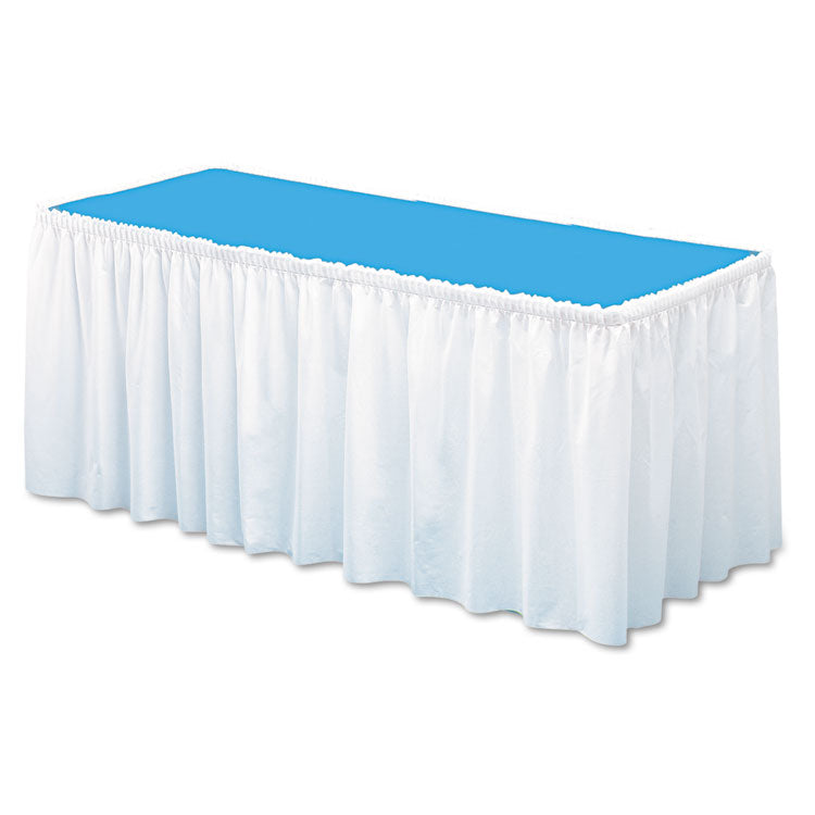 Table Set Linen-Like Table Skirting, Polyester, 29" X 14 Ft, White 2