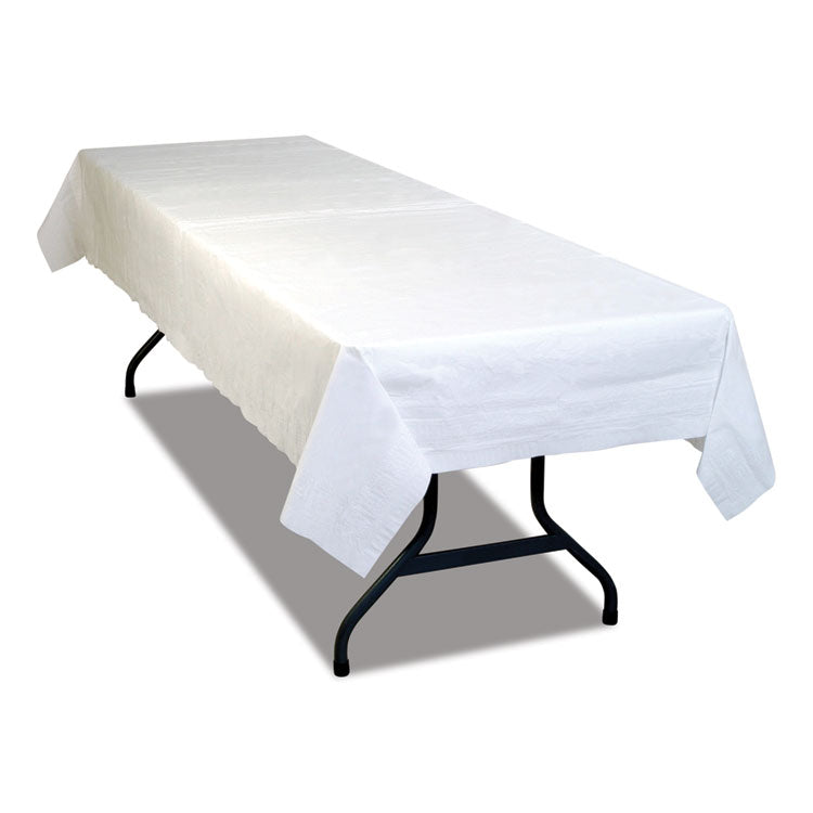 Table Set Poly Tissue Table Cover, 54" X 108", White, 6/pack 9