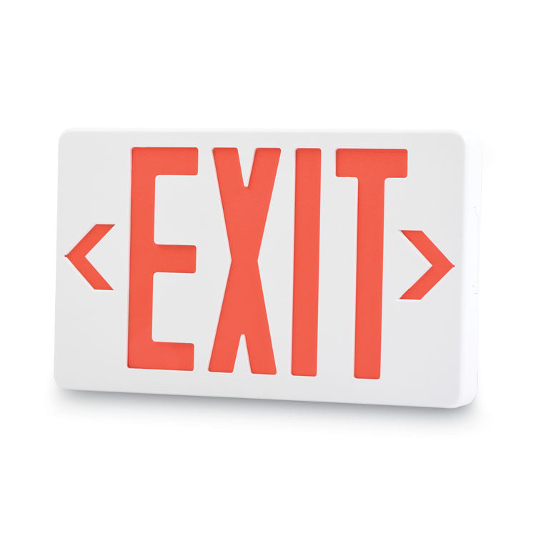 LED Exit Sign, Polycarbonate, 12.25 x 2.5 x 8.75, White 1