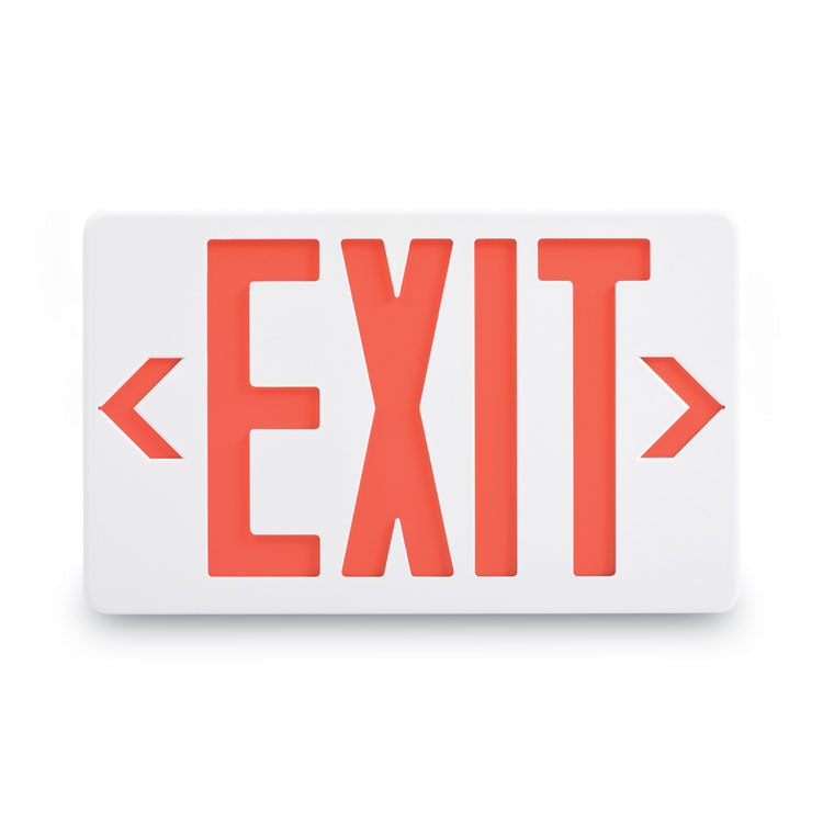 LED Exit Sign, Polycarbonate, 12.25 x 2.5 x 8.75, White 2