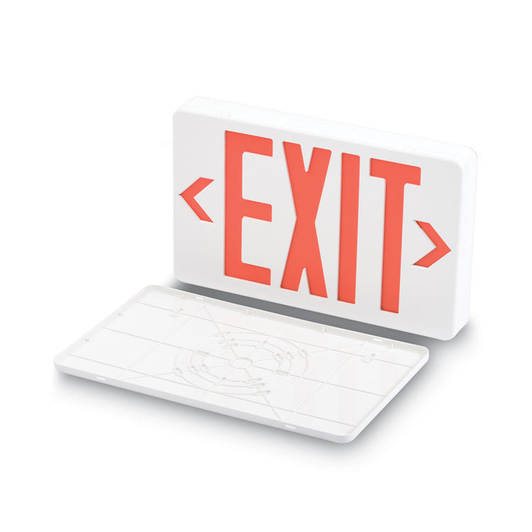 LED Exit Sign, Polycarbonate, 12.25 x 2.5 x 8.75, White 3