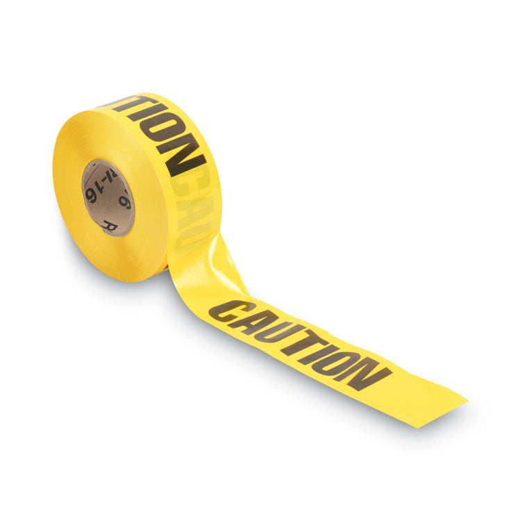 Caution Barricade Safety Tape, 3" X 1,000 Ft, Black/yellow 4