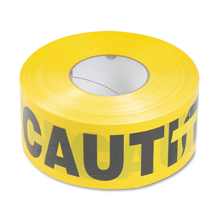 Caution Barricade Safety Tape, 3" X 1,000 Ft, Black/yellow 1