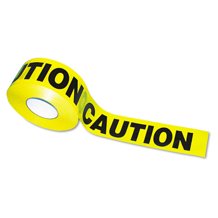 Caution Barricade Safety Tape, 3" X 1,000 Ft, Black/yellow 2