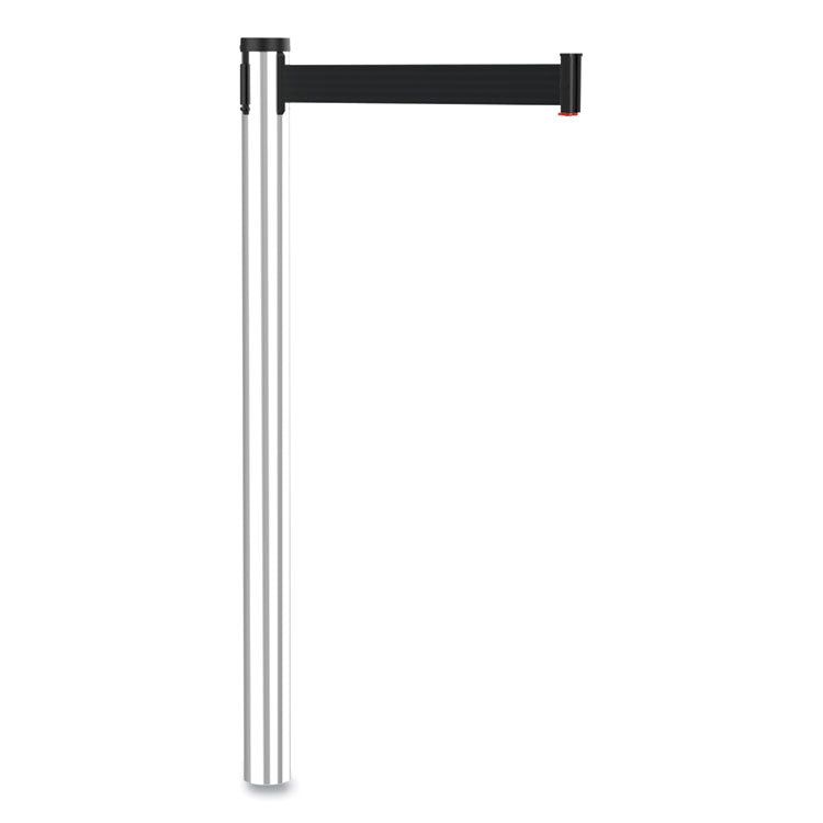 Adjusta-Tape Crowd Control Stanchion Posts Only, Polished Aluminum, 40" High, Silver, 2/Box 4