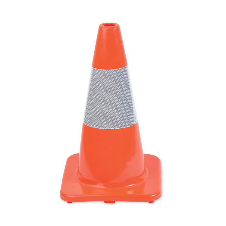 Traffic Cone, 10 X 10 X 18, Orange/silver 3