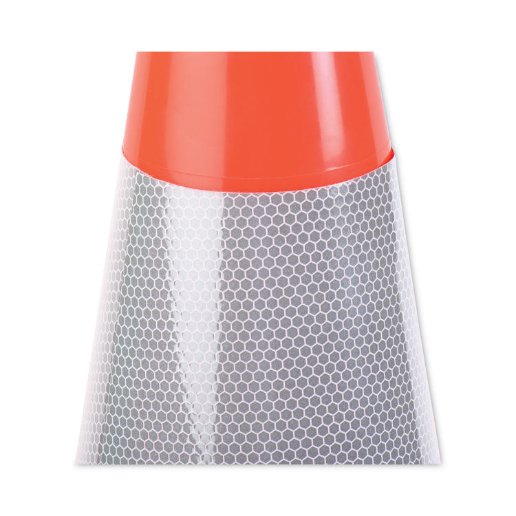 Traffic Cone, 14 X 14 X 28, Orange/silver 4