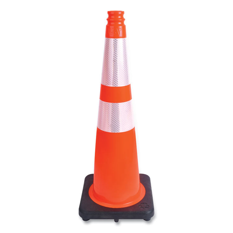 Traffic Cone, 10.75 x 10.75 x 28, Orange/Silver/Black 1