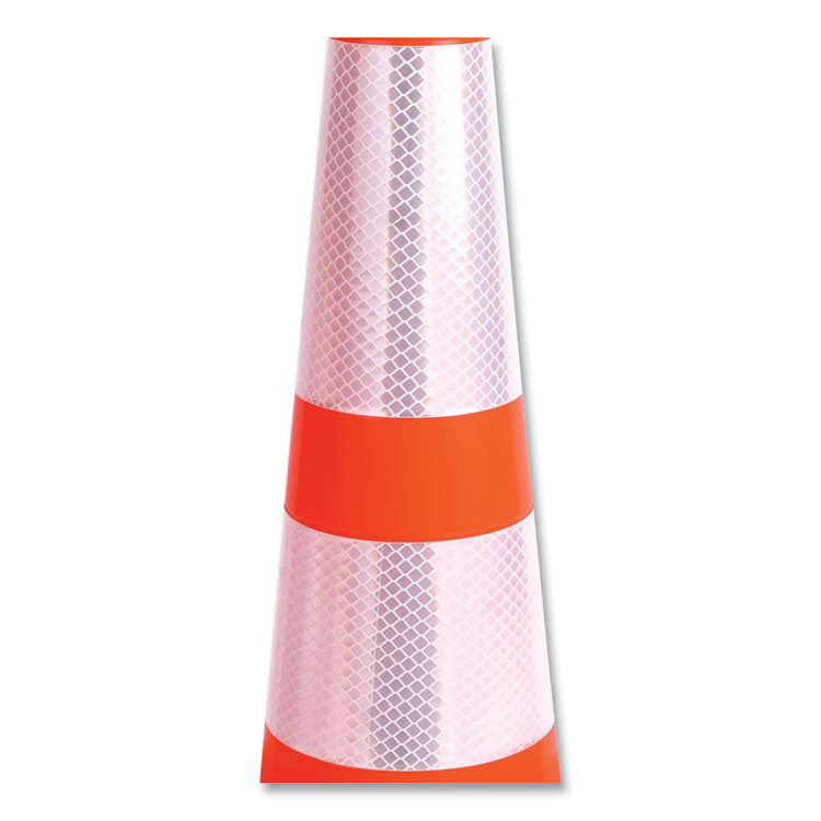 Traffic Cone, 10.75 x 10.75 x 28, Orange/Silver/Black 2