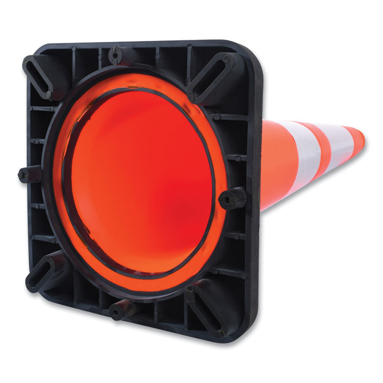 Traffic Cone, 10.75 x 10.75 x 28, Orange/Silver/Black 3