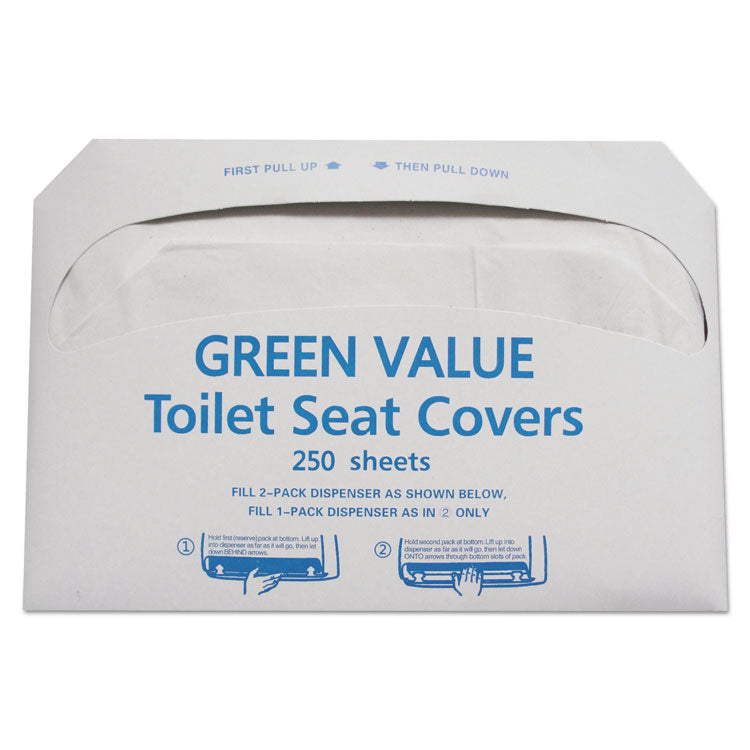 Half-Fold Toilet Seat Covers, 14.75 X 16.5, White, 5,000/carton 1