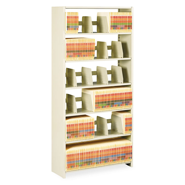 Snap-Together Steel Six-Shelf Closed Starter Set, 36w X 12d X 76h, Sand 1