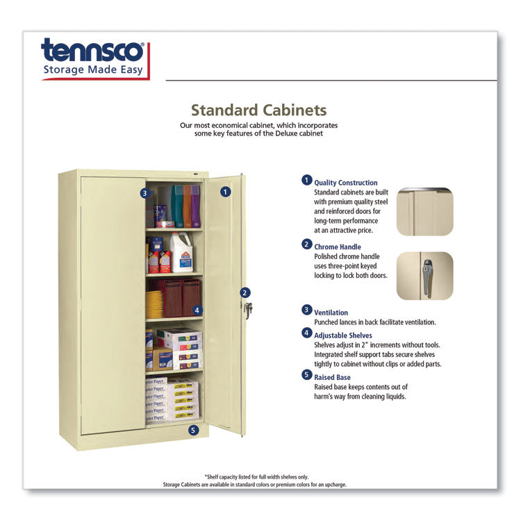 72" High Standard Cabinet (Assembled), 30w x 15d x 72h, Putty 2