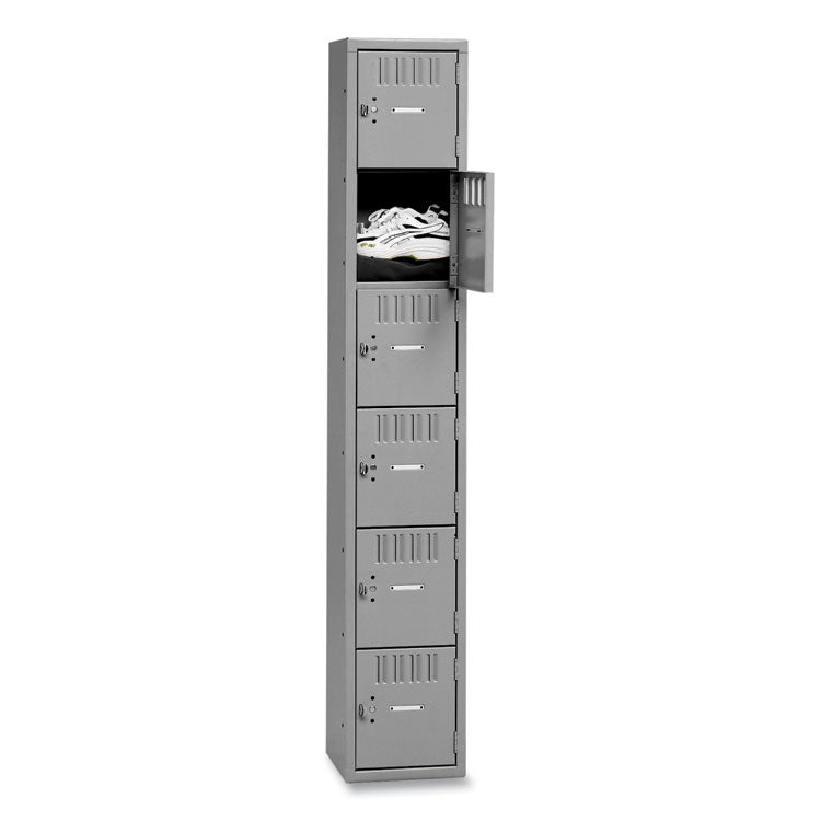 Box Compartments, Single Stack, 12w X 18d X 72h, Medium Gray 3