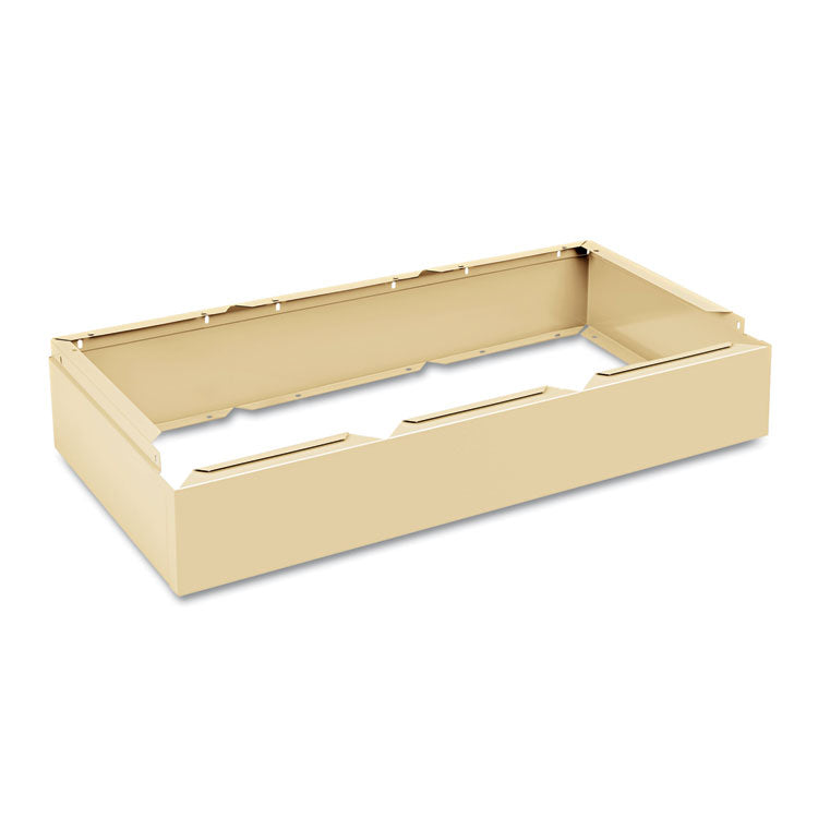 Three Wide Closed Locker Base, 36w X 18d X 6h, Sand 1