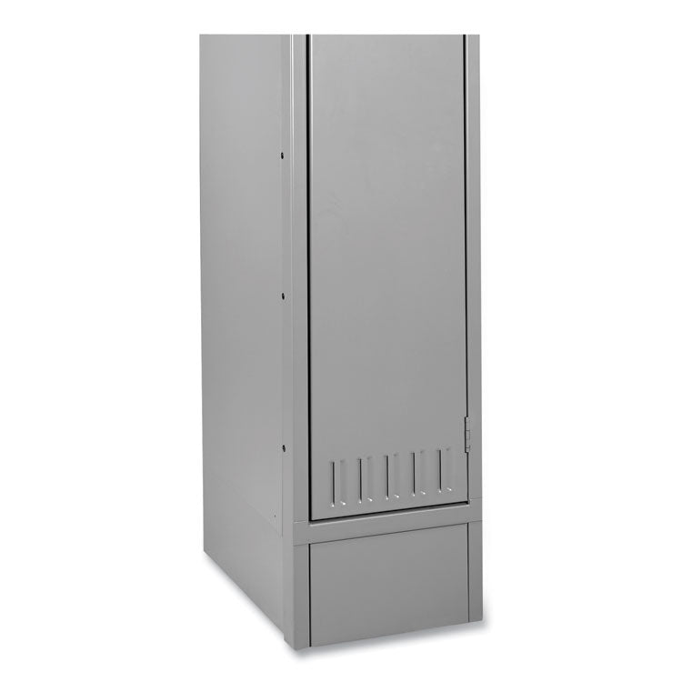 Three Wide Closed Locker Base, 36w X 18d X 6h, Sand 2