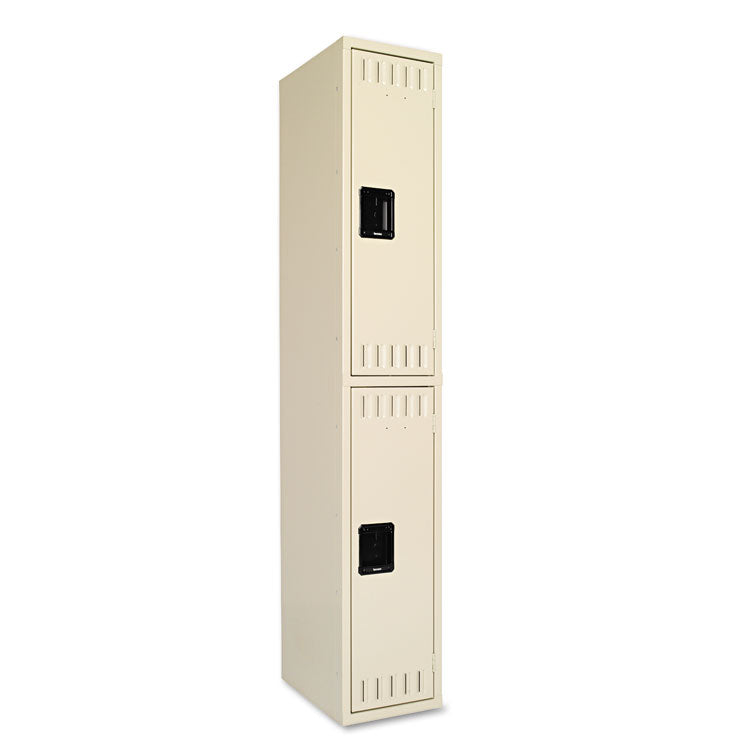 Double Tier Locker, Single Stack, 12w X 18d X 72h, Sand 1