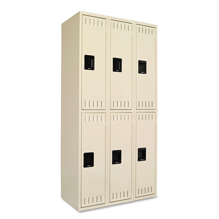 Double Tier Locker, Triple Stack, 36w X 18d X 72h, Sand 1