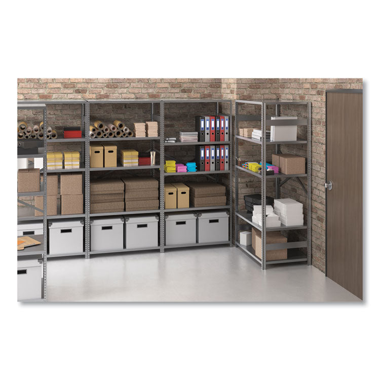 Closed Commercial Steel Shelving, Six-Shelf, 36w x 12d x 75h, Medium Gray 3