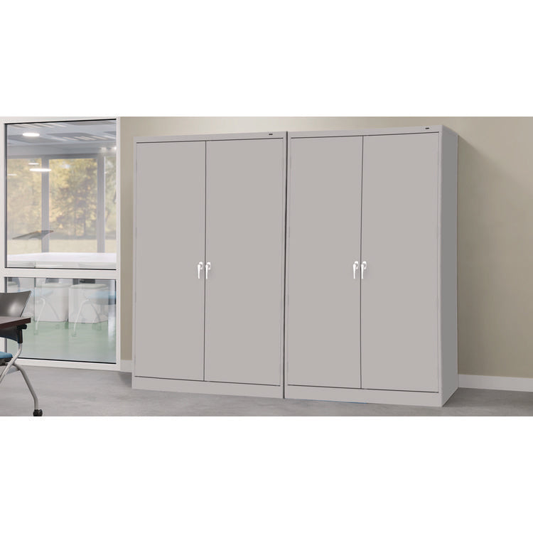 Assembled Jumbo Steel Storage Cabinet, 48w X 18d X 78h, Light Gray 5