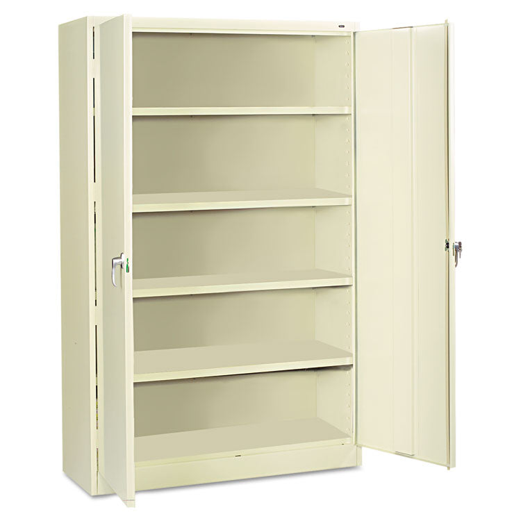 Assembled Jumbo Steel Storage Cabinet, 48w X 18d X 78h, Putty 2