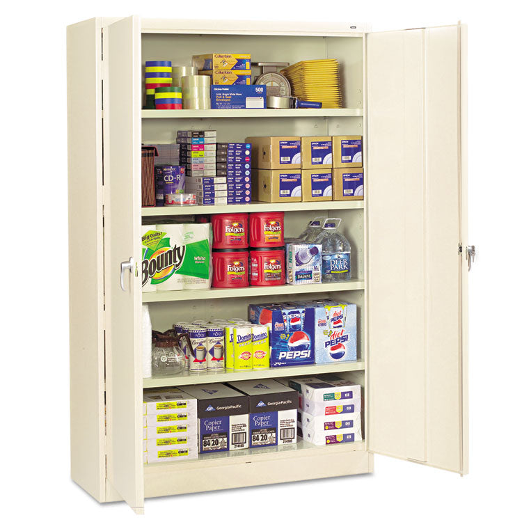 Assembled Jumbo Steel Storage Cabinet, 48w X 24d X 78h, Putty 2