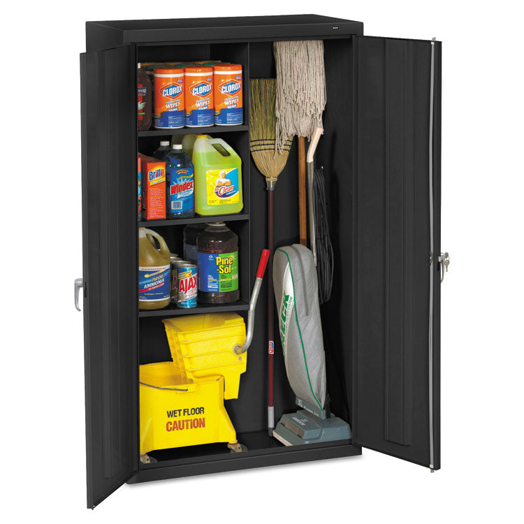 Janitorial Cabinet, 36w X 18d X 64h, Black 1